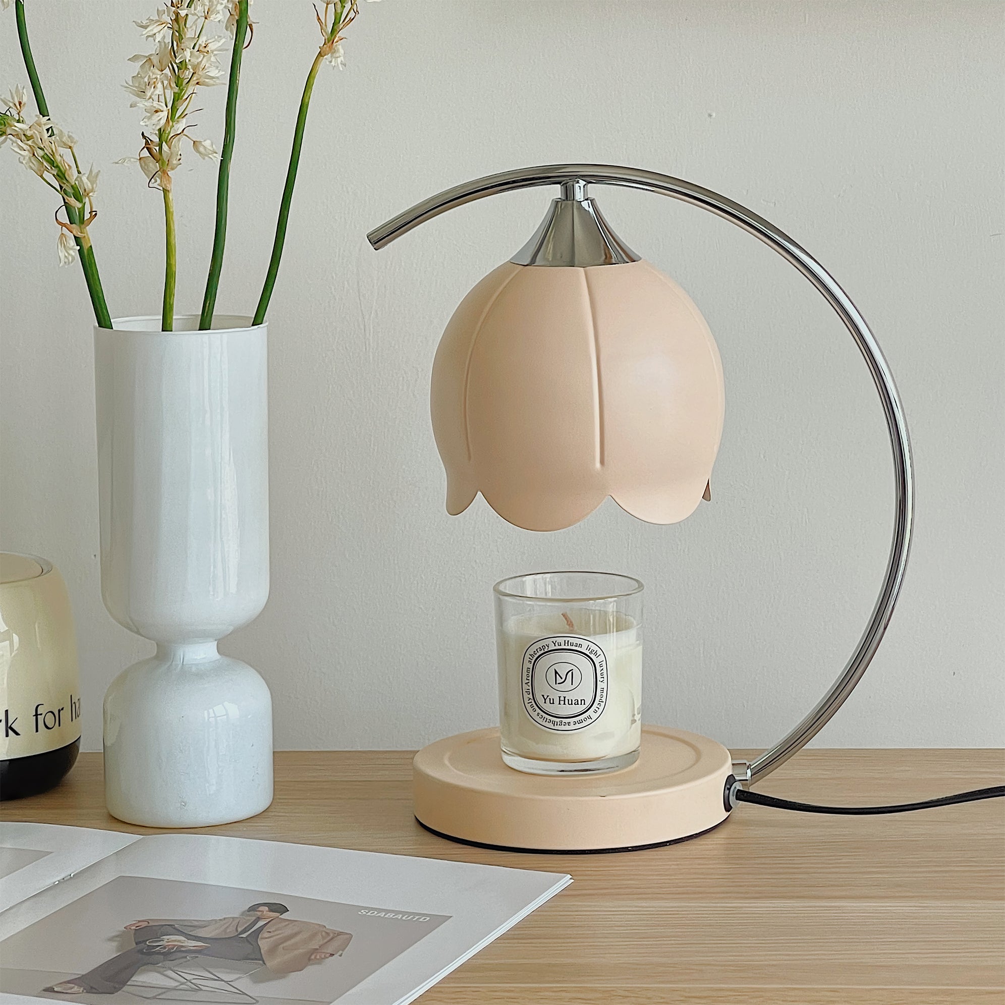 Table Lamp with Candle Wax Melt Warmer