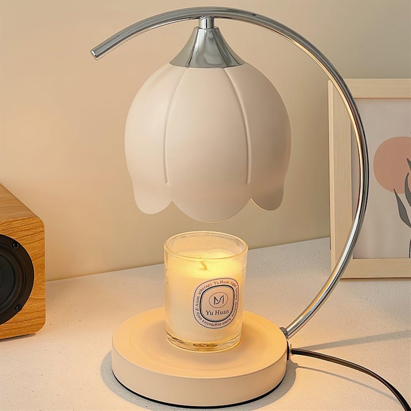Table Lamp with Candle Wax Melt Warmer
