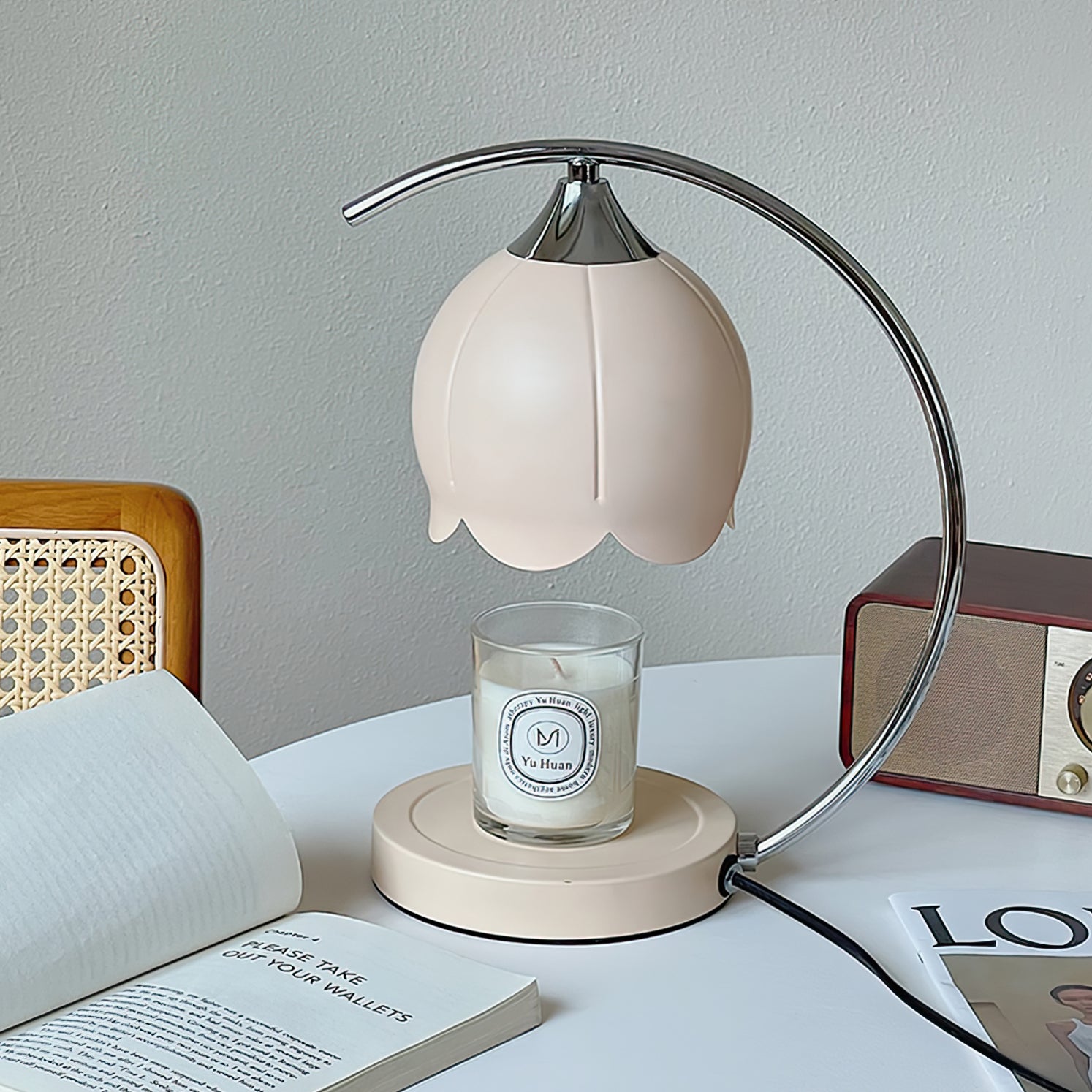 Table Lamp with Candle Wax Melt Warmer