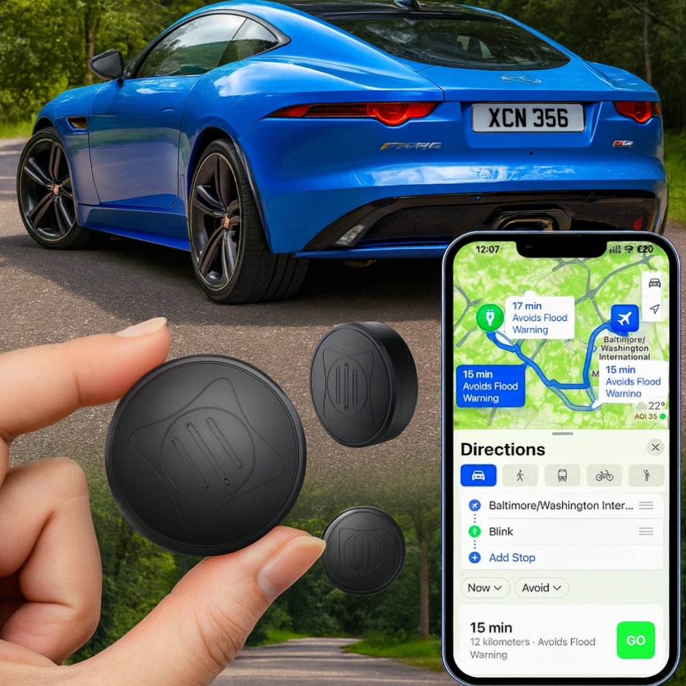 Traceur GPS Mini Magnétique Localisateur d'Actifs en Temps Réel Batterie Longue Durée