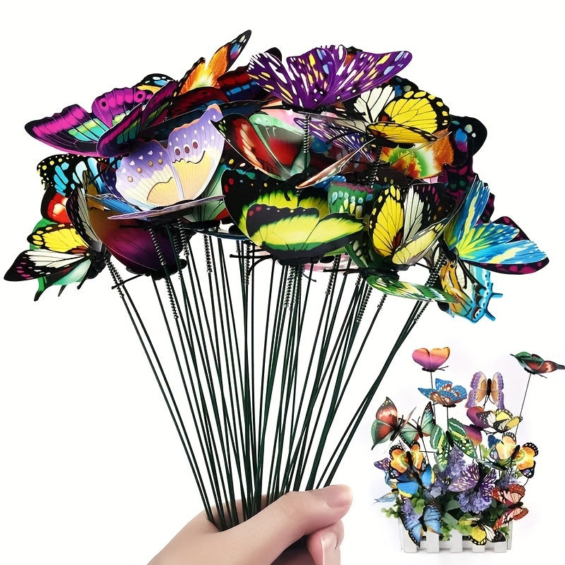 Garden Butterfly Outdoor Decoration Stakes Set