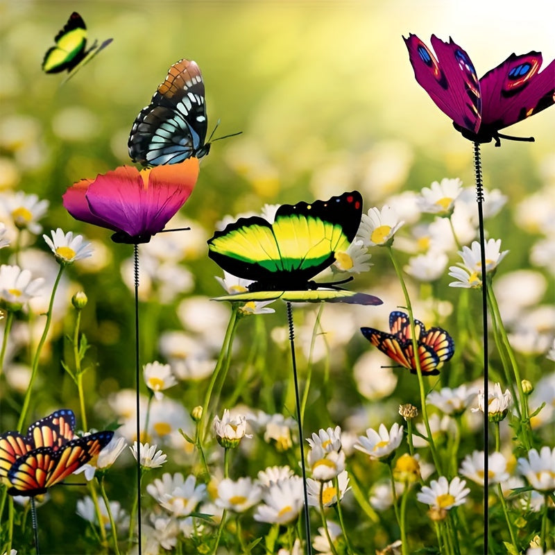 Garden Butterfly Outdoor Decoration Stakes Set