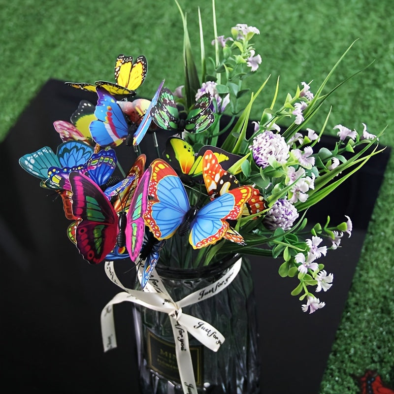 Garden Butterfly Outdoor Decoration Stakes Set