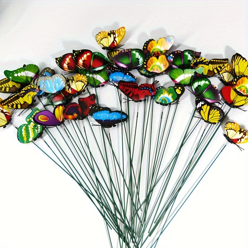 Garden Butterfly Outdoor Decoration Stakes Set