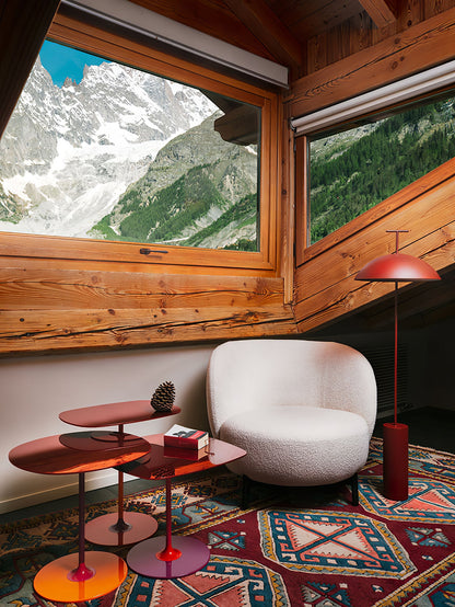 Lampe sur pied moderne en bois avec abat-jour en tissu