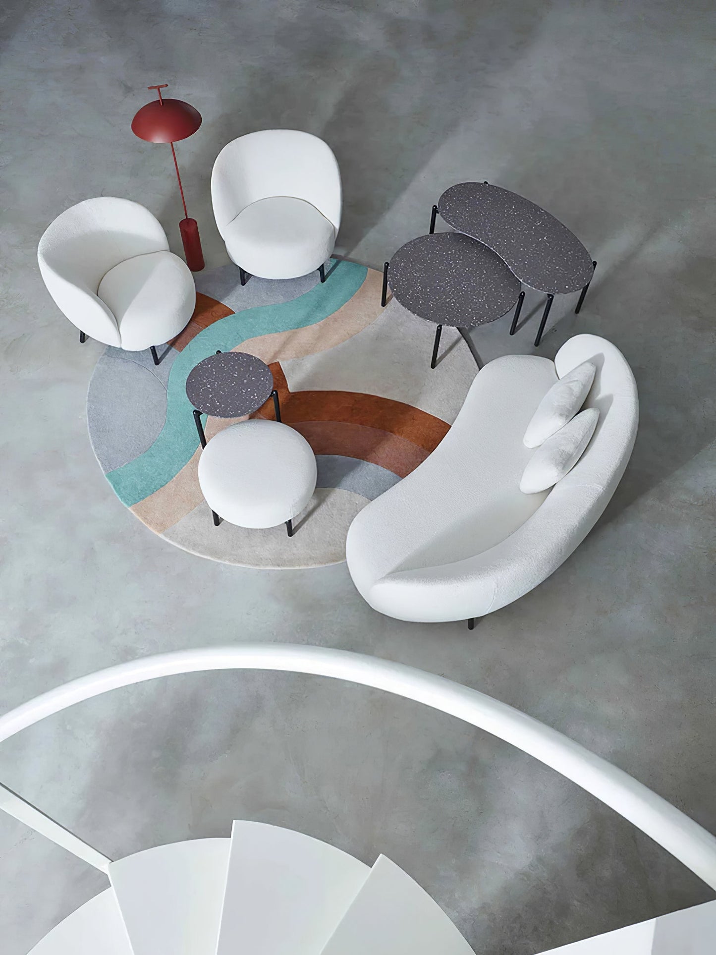 Lampe sur pied moderne en bois avec abat-jour en tissu