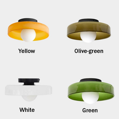 Ceiling Light Modern Round Glass Fixture