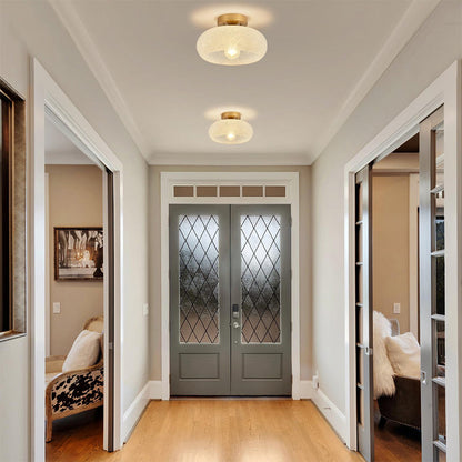 Ceiling Light Glass Modern Semi Flush Fixture