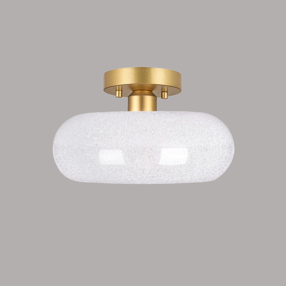 Lampada da soffitto in vetro moderna a plafone semi incassata