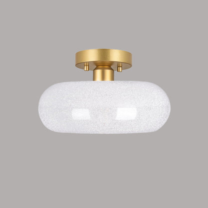 Ceiling Light Glass Modern Semi Flush Fixture