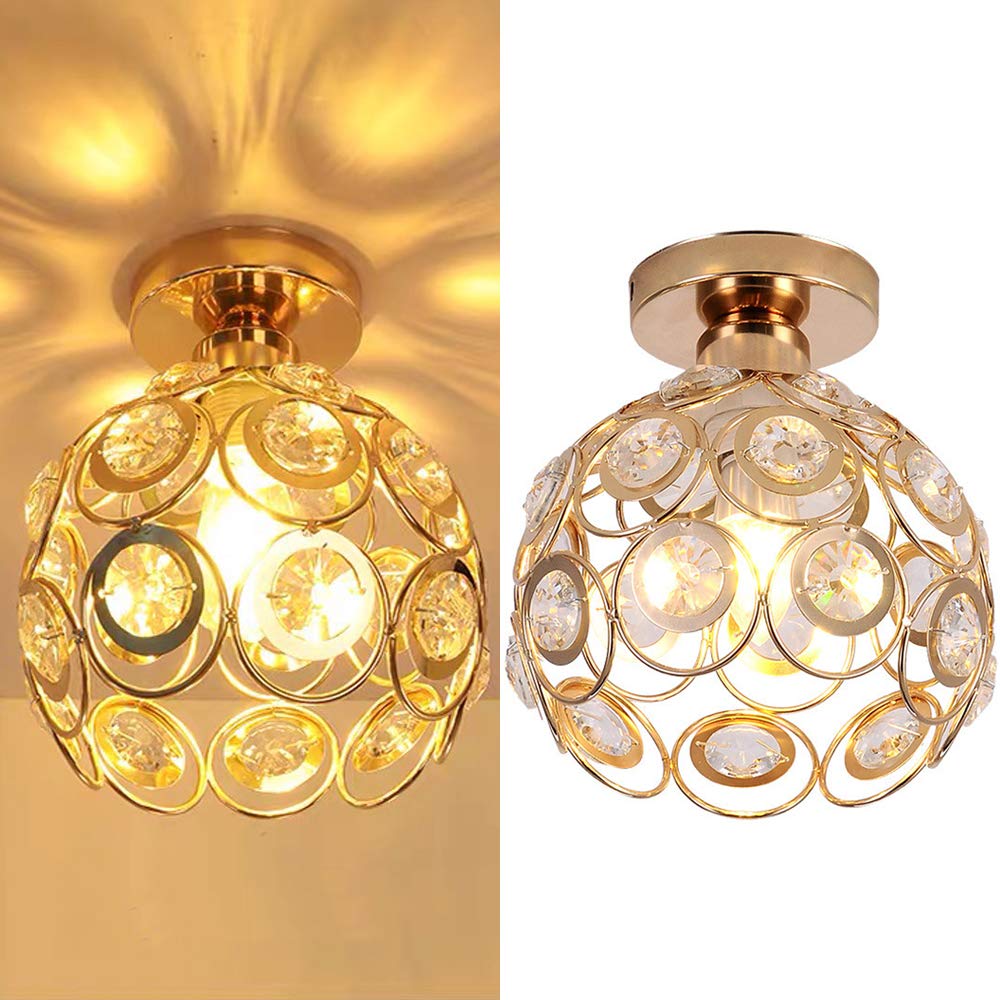 Elegant Art Gold Creative Glass Ceiling Light for Hallway - Stylish Illumination for Your Home Décor