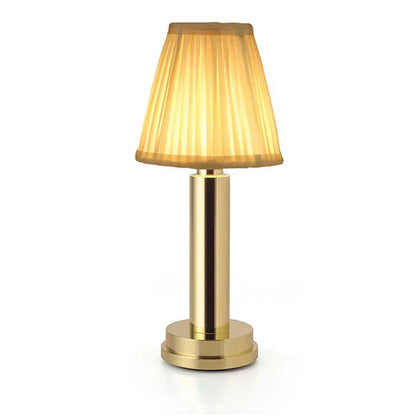Table Lamp with Gold Base and Fabric Shade