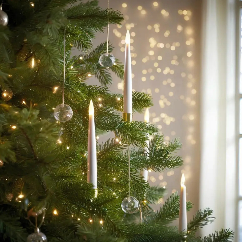 Lumières de bougie sans flamme pour arbre de Noël à LED avec télécommande