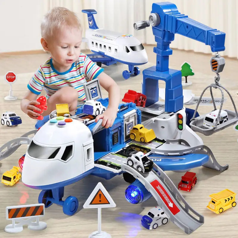 Kinder Flughafen Spielset Spielzeug Fahrzeug Set