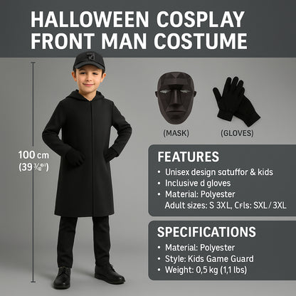 Cosplay Front Man Polyester Outfit Kids Game Guard Costume