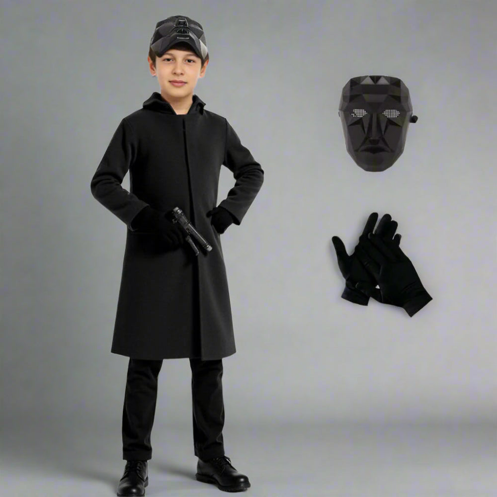 Halloween Cosplay Front Man Polyester Outfit Kids Game Guard Costume
