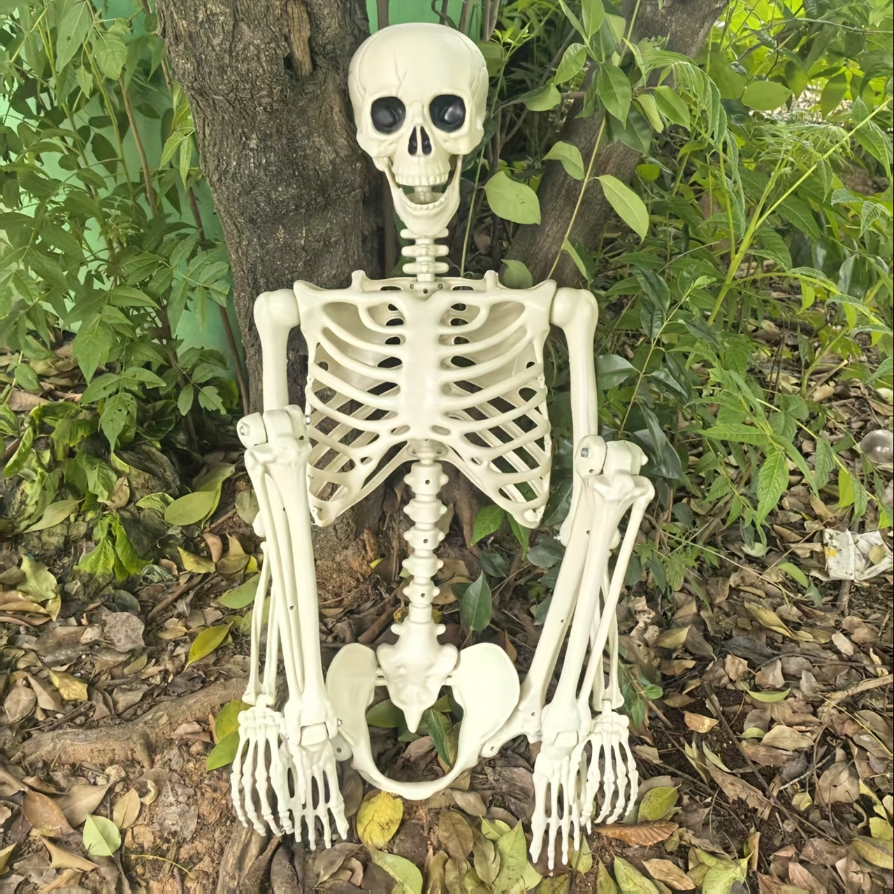 Halloween Decor Poseable Skeleton Set