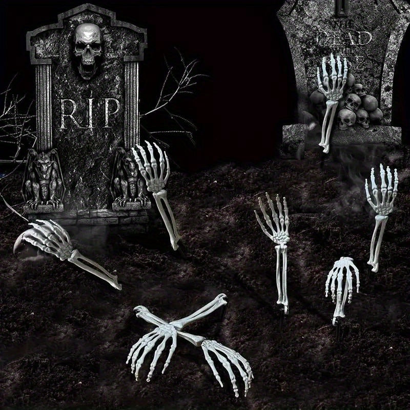 Decoración de Halloween Estacas de Mano de Esqueleto