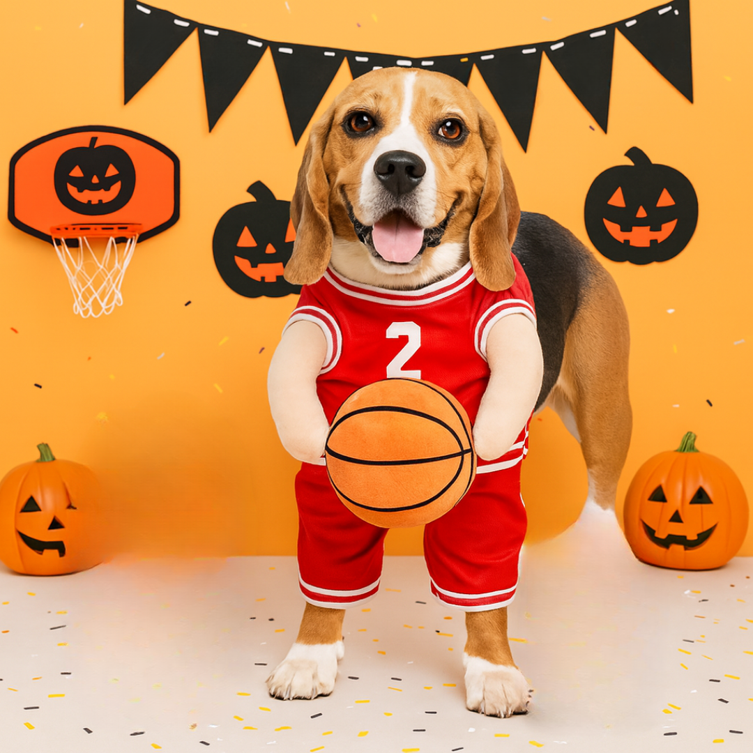 Disfraz de perro de Halloween traje de baloncesto