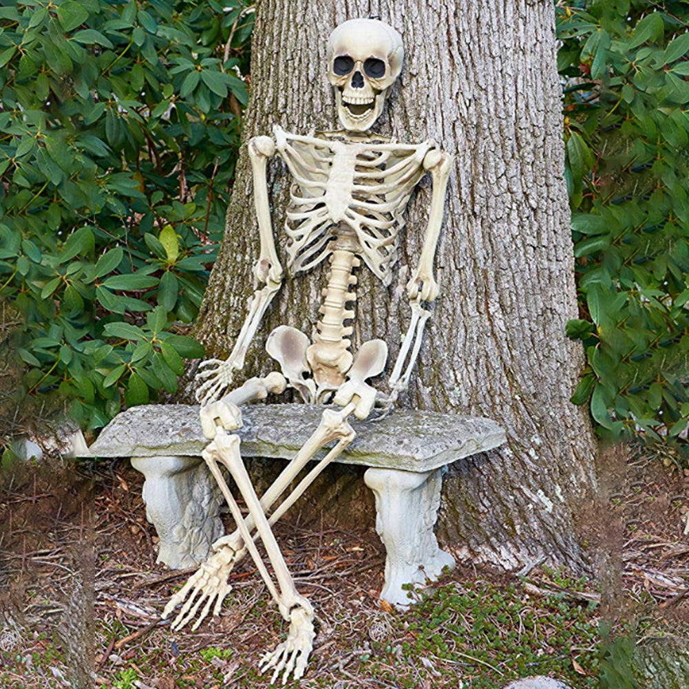 Decoración de esqueleto de tamaño real para Halloween