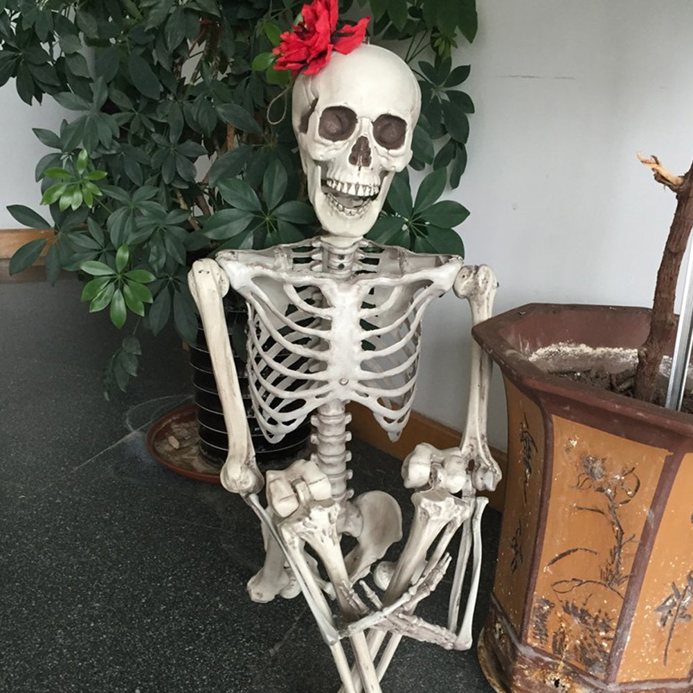 Decoración de esqueleto de tamaño real para Halloween
