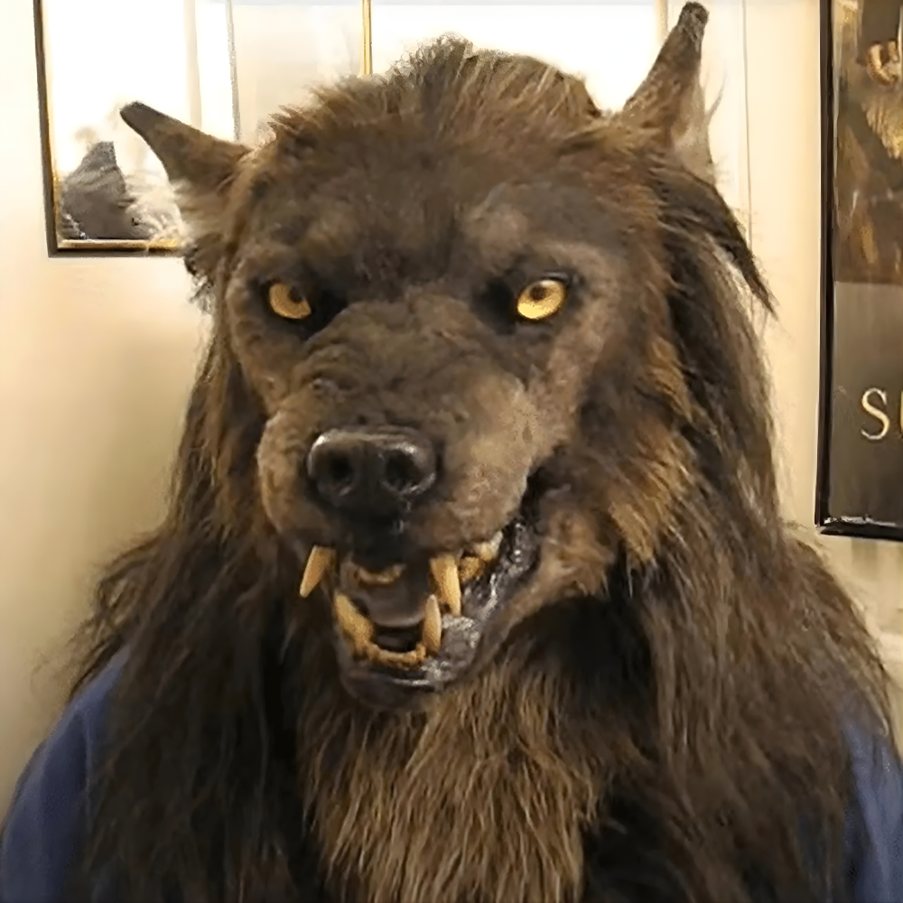 Halloween Mask Scary Wolf Full Head Latex Costume Adults