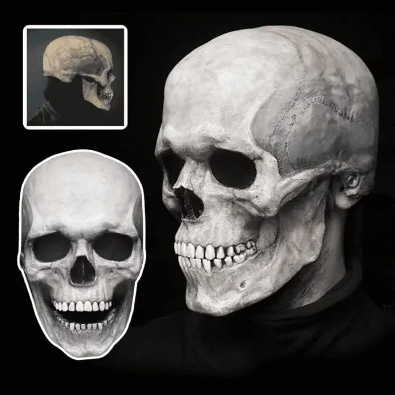 Máscara de calavera realista de cabeza completa para Halloween