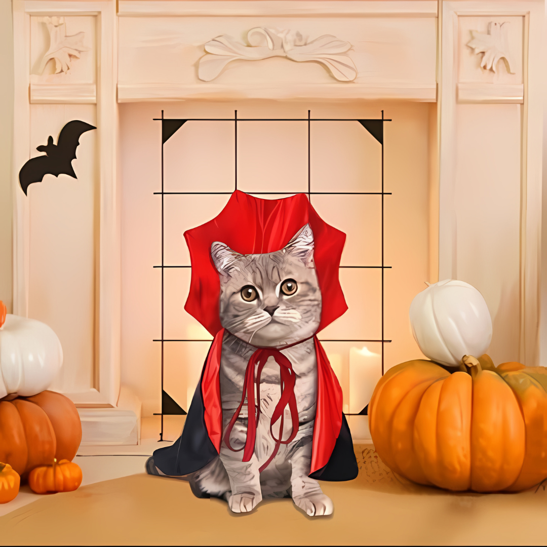 Disfraz de capa de vampiro para mascotas de Halloween