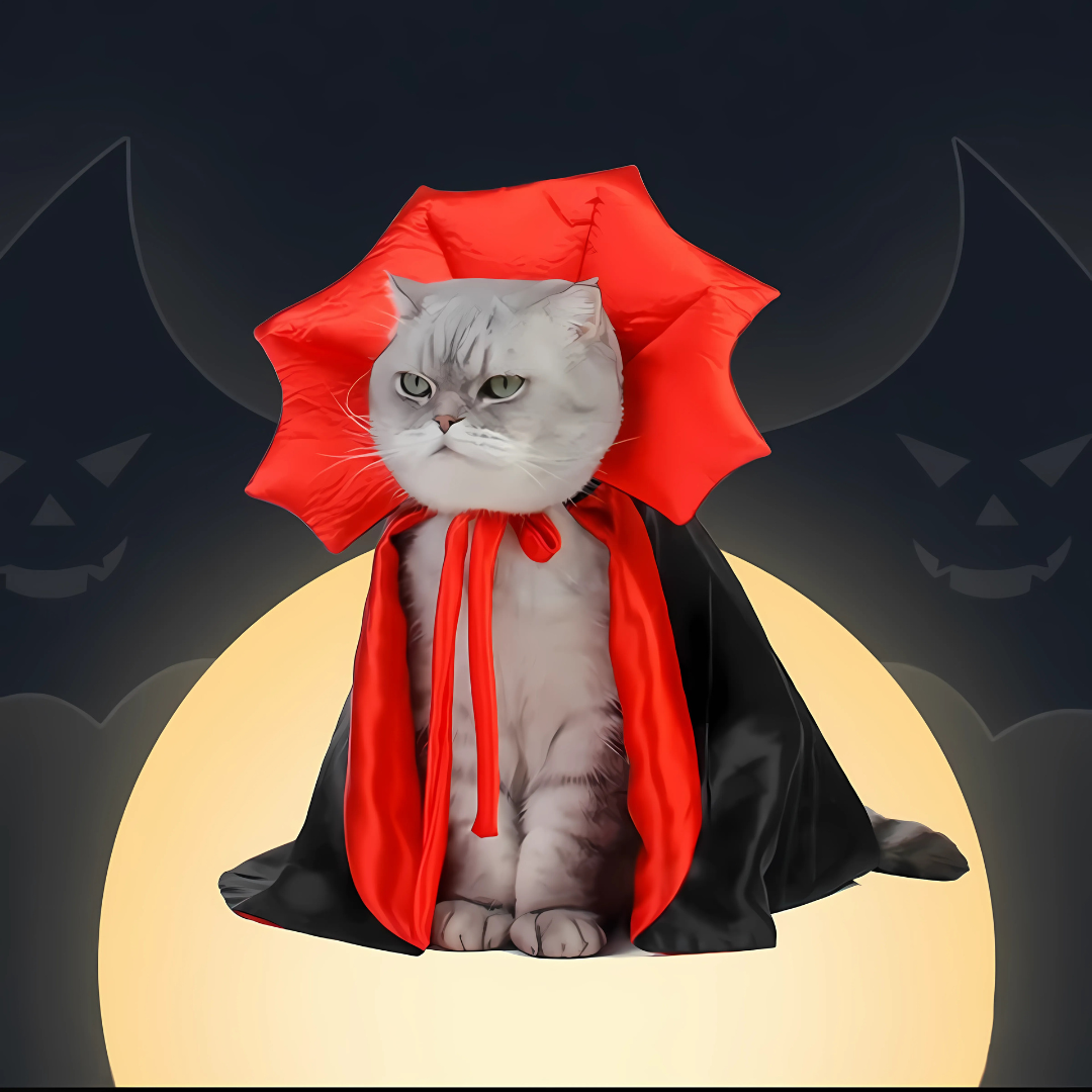 Disfraz de capa de vampiro para mascotas de Halloween