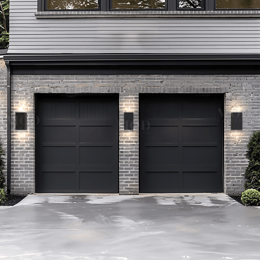 Applique murale noire moderne extérieure en acier inoxydable