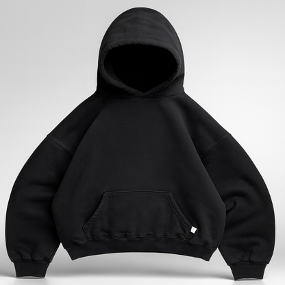 Hoodie Unisex Boxy Fit Baumwoll-Fleece Urbaner Stil Pullover