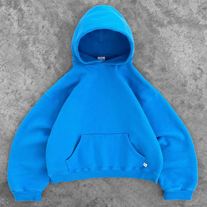 Hoodie Unisex Boxy Fit Baumwoll-Fleece Urbaner Stil Pullover