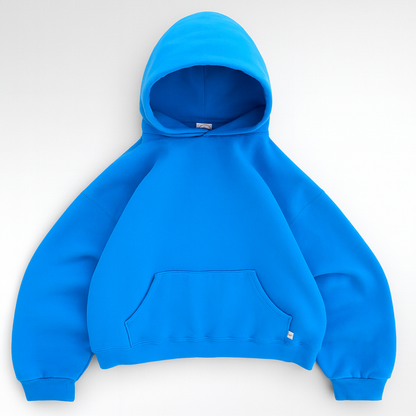 Hoodie Unisex Boxy Fit Baumwoll-Fleece Urbaner Stil Pullover