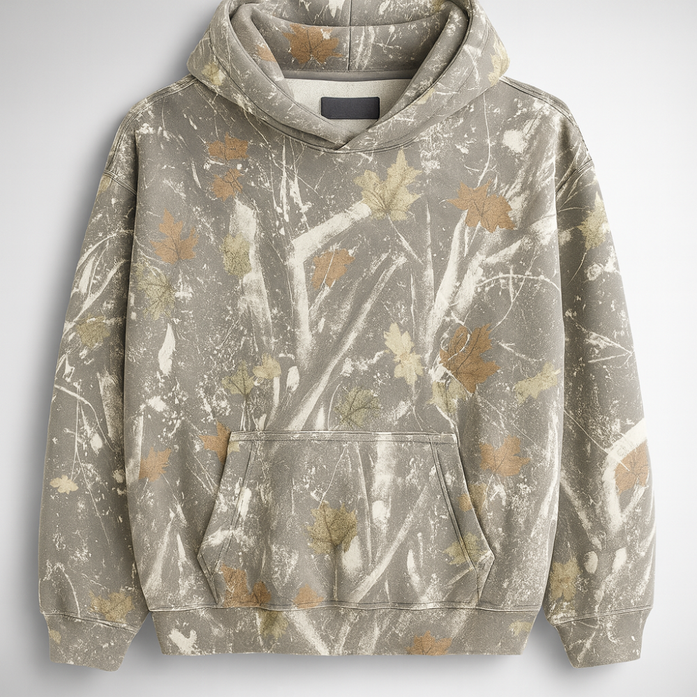 Unisex Camo Fleece Hoodie Sweatshirt Pullover Hood