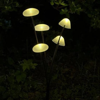 Lumières de chemin en forme de champignon solaire de jardin