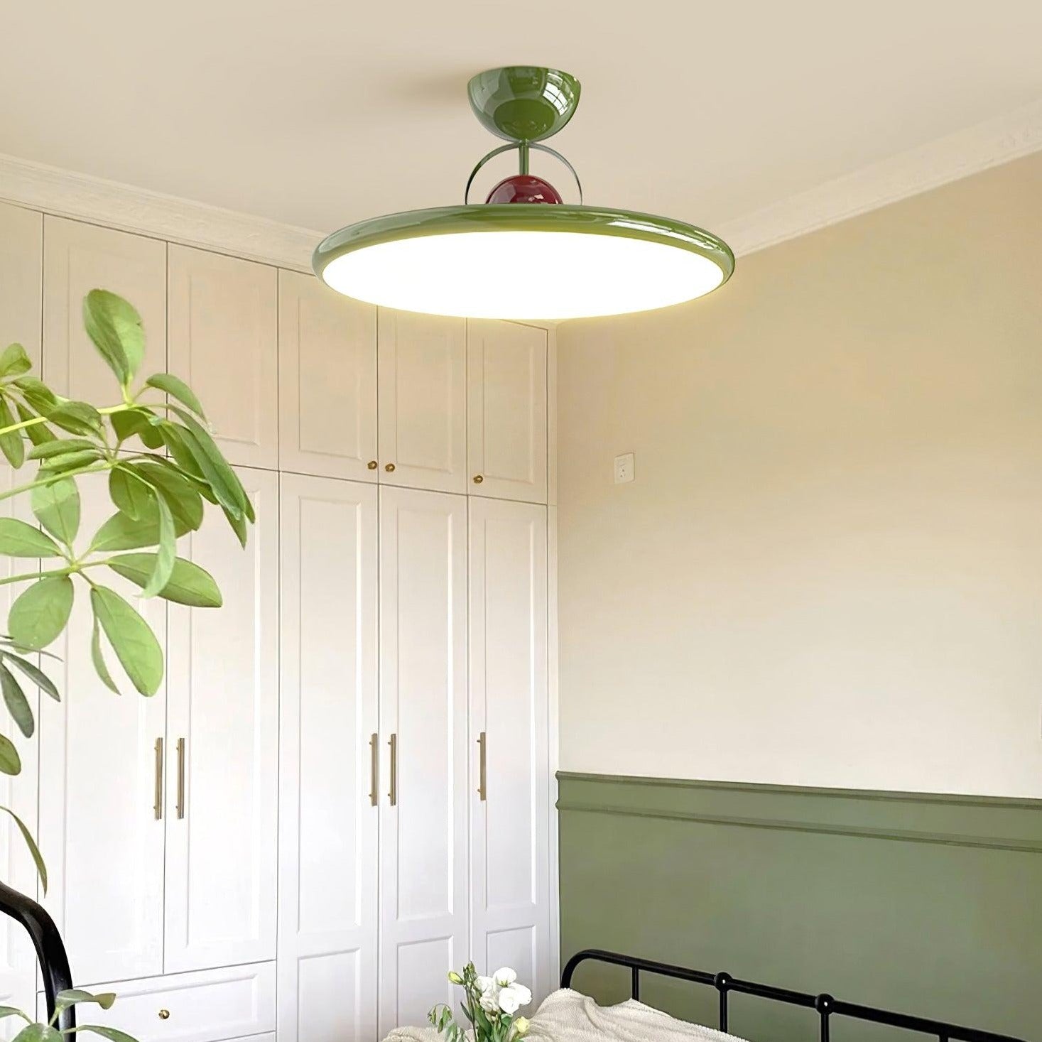 Lampada da soffitto moderna in metallo rotonda con LED