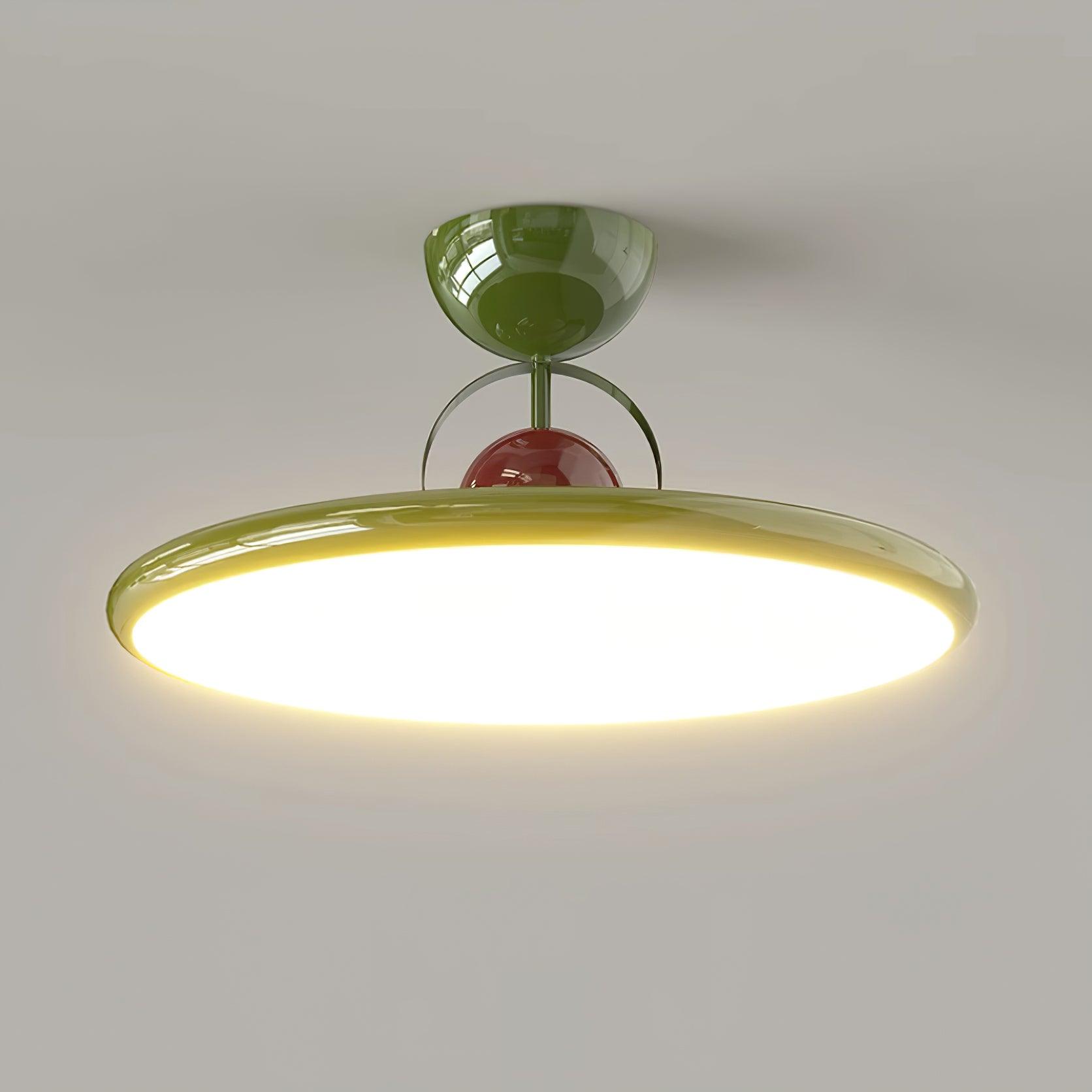 Lampada da soffitto moderna in metallo rotonda con LED