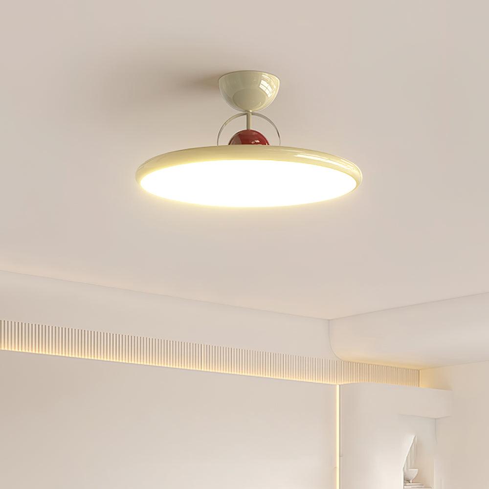 Lampada da soffitto moderna in metallo rotonda con LED