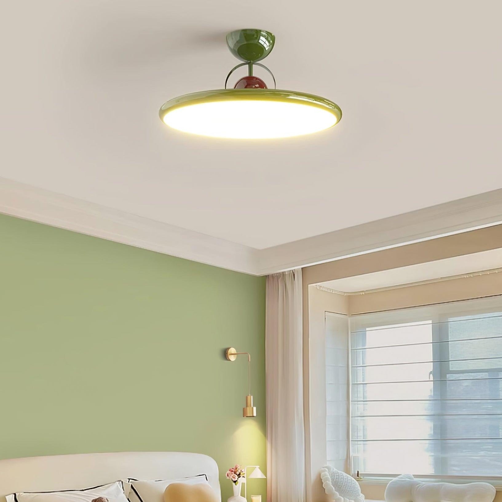 Lampada da soffitto moderna in metallo rotonda con LED