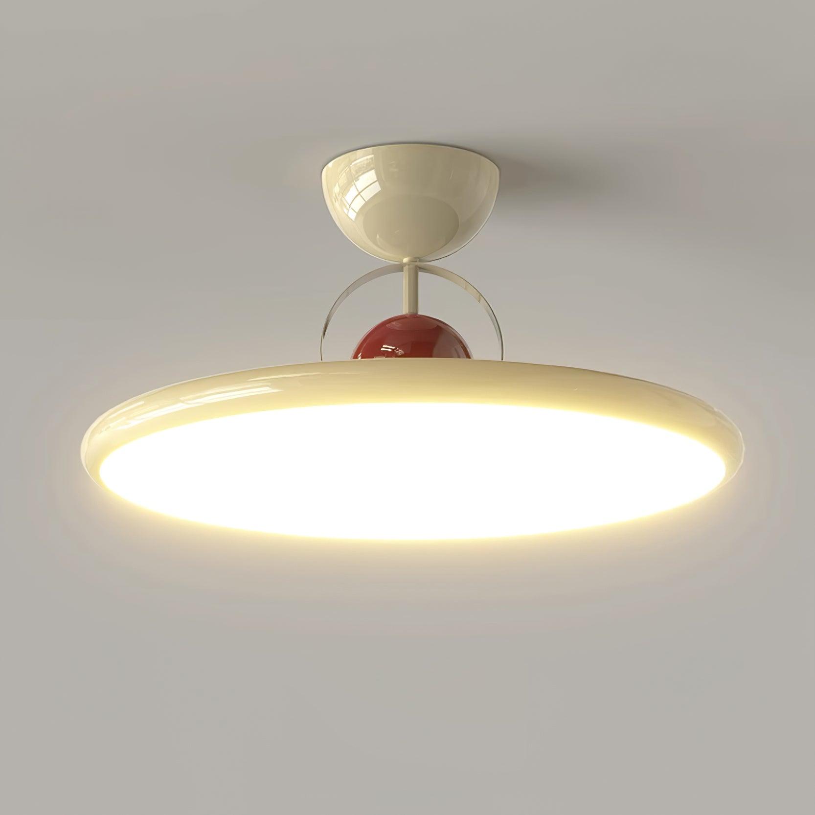 Lampada da soffitto moderna in metallo rotonda con LED