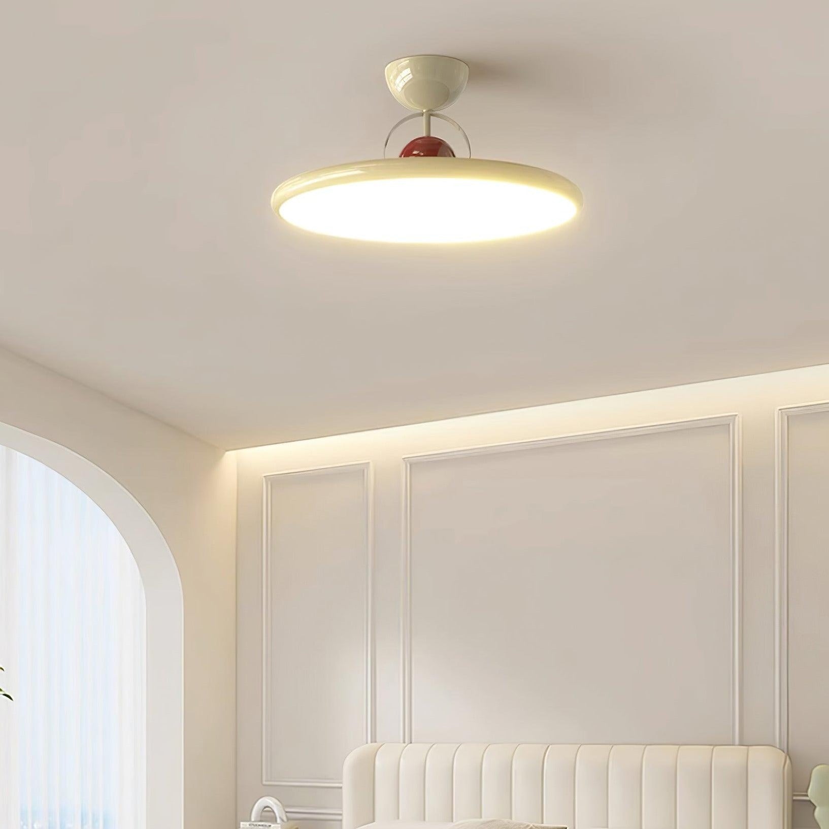 Lampada da soffitto moderna in metallo rotonda con LED
