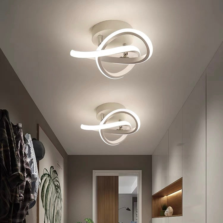 Sleek Modern Metal White LED Ceiling Light Fixture for Contemporary Home Illumination and Stylish Décor