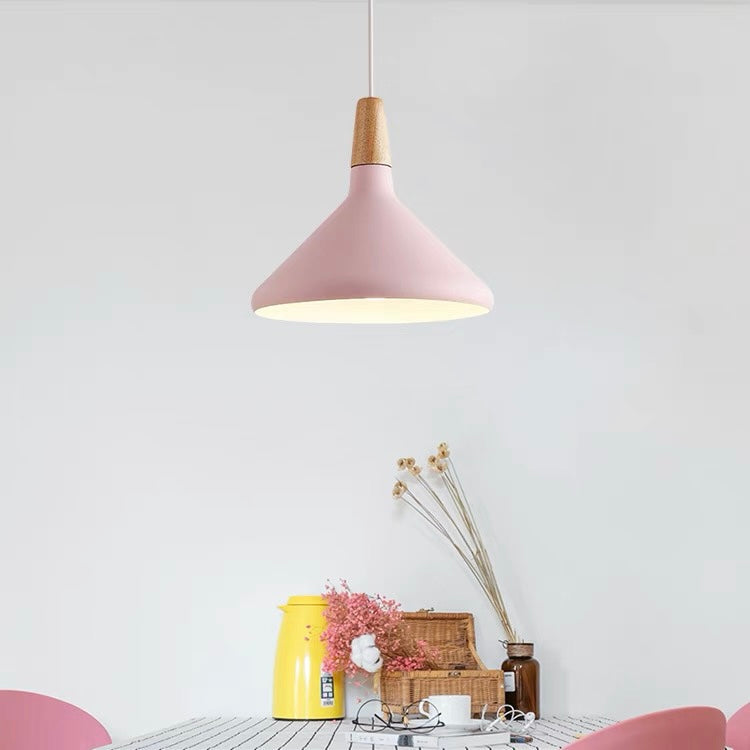 Nordic Macaron Inspired Wooden Pendant Light – Stylish and Creative Lighting Solution for Modern Interiors