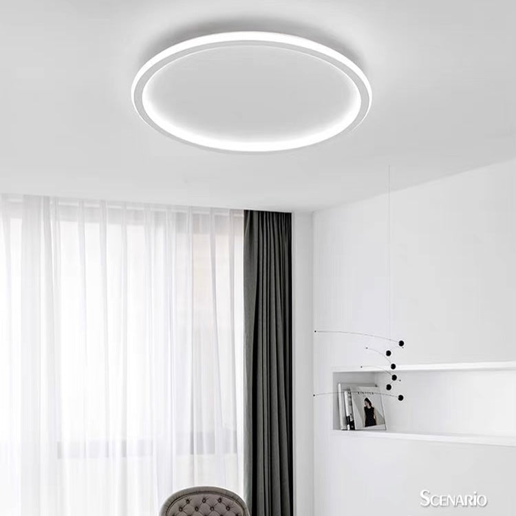 Nordic Style Round LED Ceiling Light Fixture - Modern Disc Design for Elegant Home Illumination and Energy Efficiency