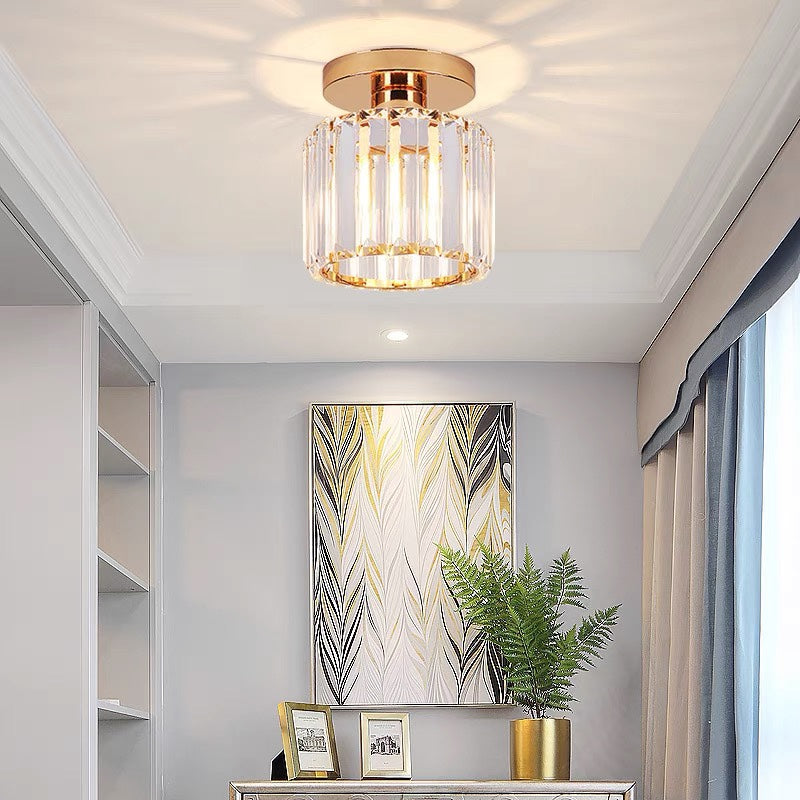 Contemporary 1-Light Flush Mount Ceiling Light for Hallway - Stylish and Modern Lighting Fixture for Home Interiors