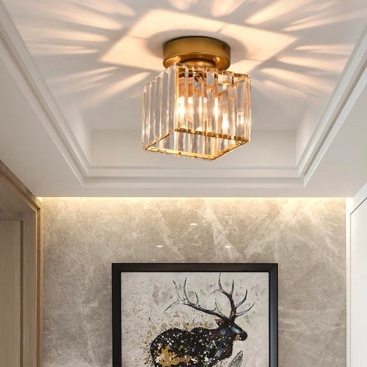 Contemporary 1-Light Flush Mount Ceiling Light for Hallway - Stylish and Modern Lighting Fixture for Home Interiors