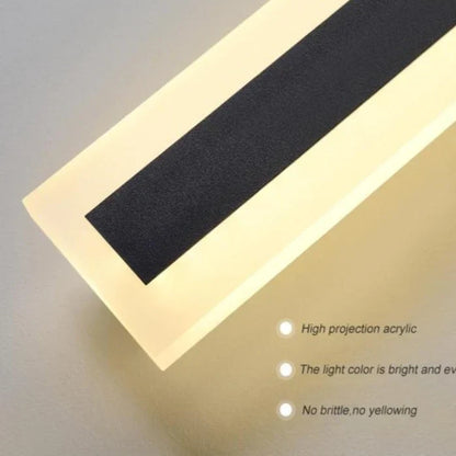 Outdoor LED Wall Light in Minimalist Black