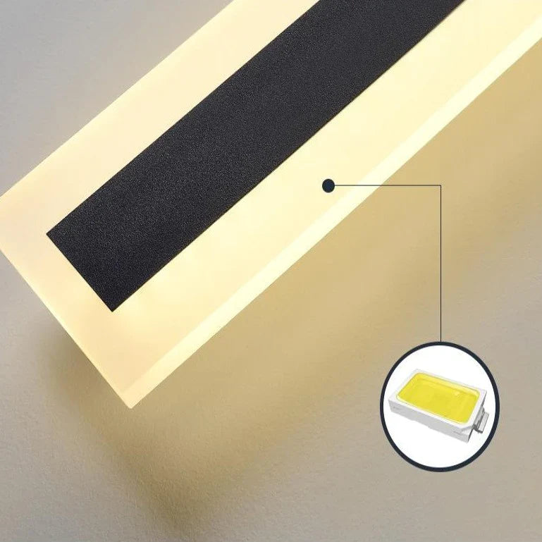 Zewnętrzna lampa ścienna LED w minimalistycznej czerni