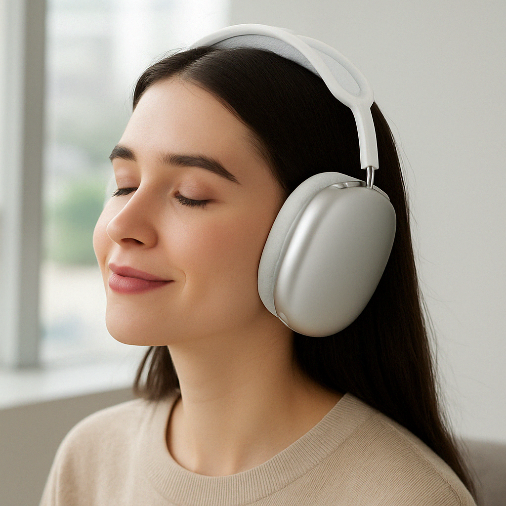 Auriculares inalámbricos con cancelación de ruido y diseño circumaural