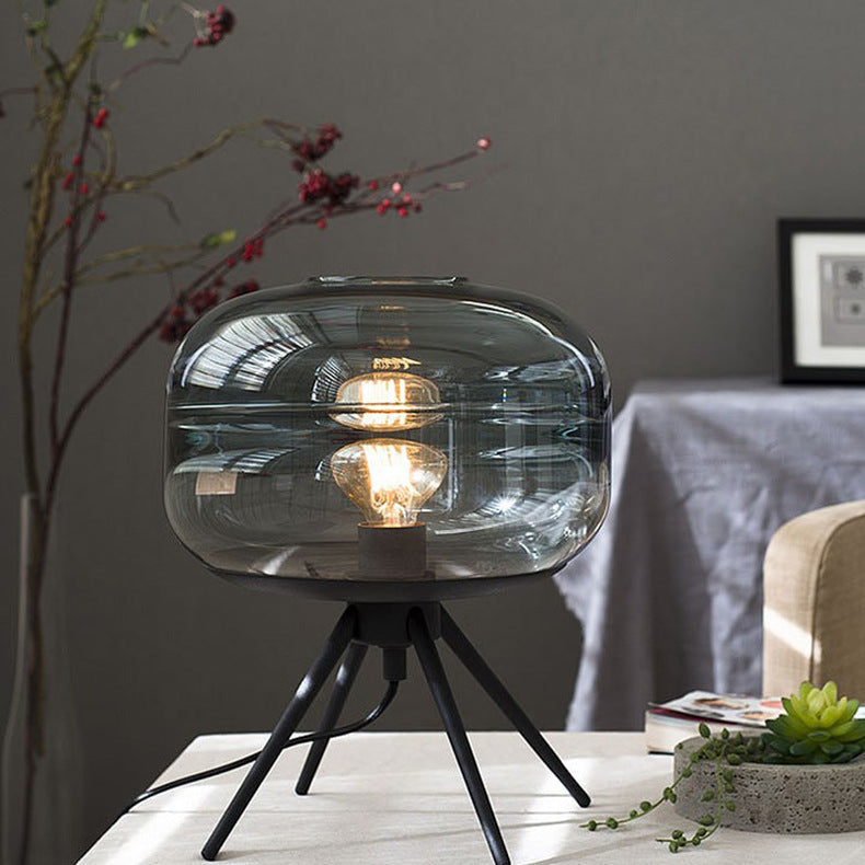 Sleek Modern Bedside Glass Table Lamps for Stylish Bedroom Lighting and Elegant Home Décor - Perfect for Nightstands and Reading.